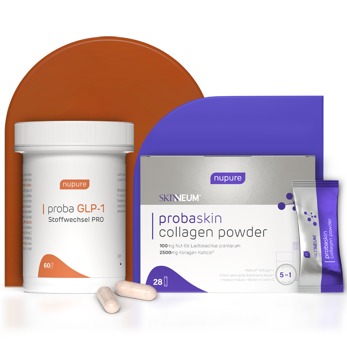 GLP-1 & Collagen Booster Pulver bundle - 3 Packungen